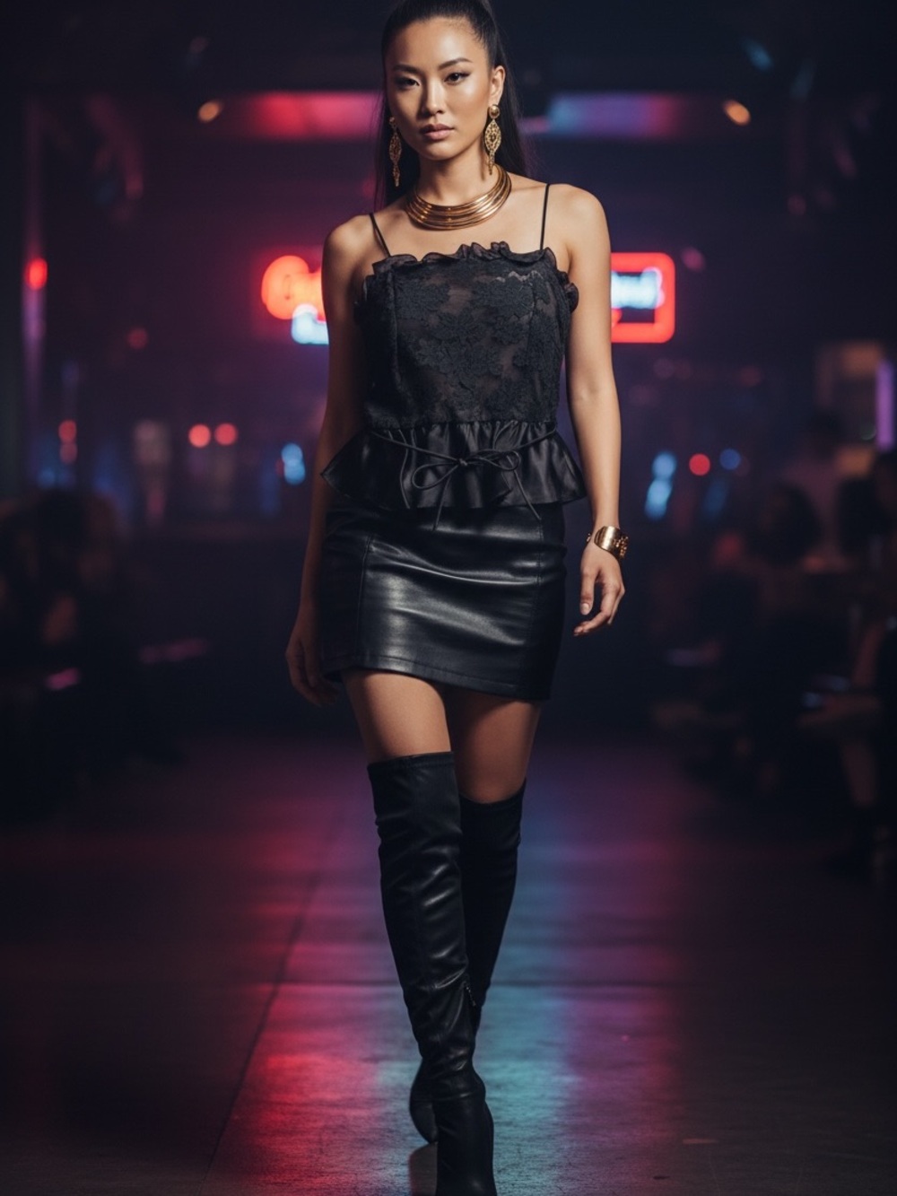 Valentino rare Vintage Boutique Black Lace Peplum cami top size 6 nwt late 1980 - Picture 3 of 6